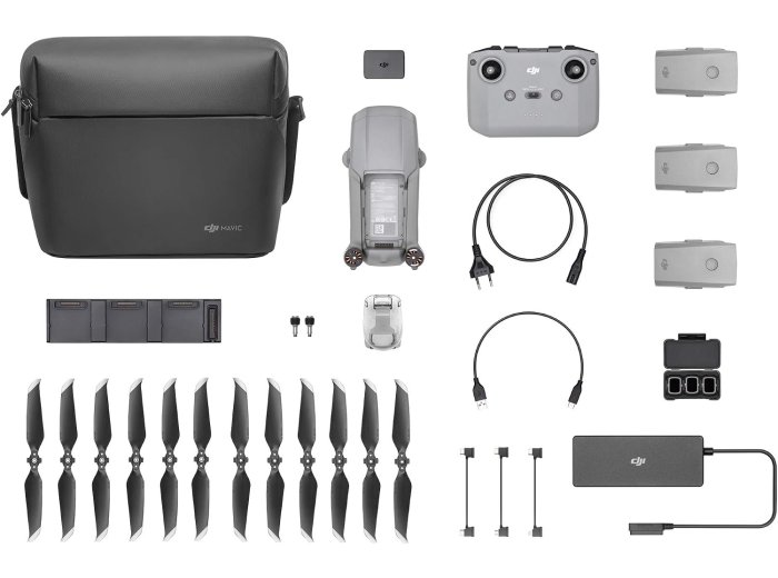 DJI Mavic Air 2 Fly More Combo with DJI Smart Controller - Drone Quadcopter UAV with 48MP Camera 4K Video 1/2"" CMOS Sensor 3-Axis Gimbal 34min Flight Time ActiveTrack 3.0, Gray