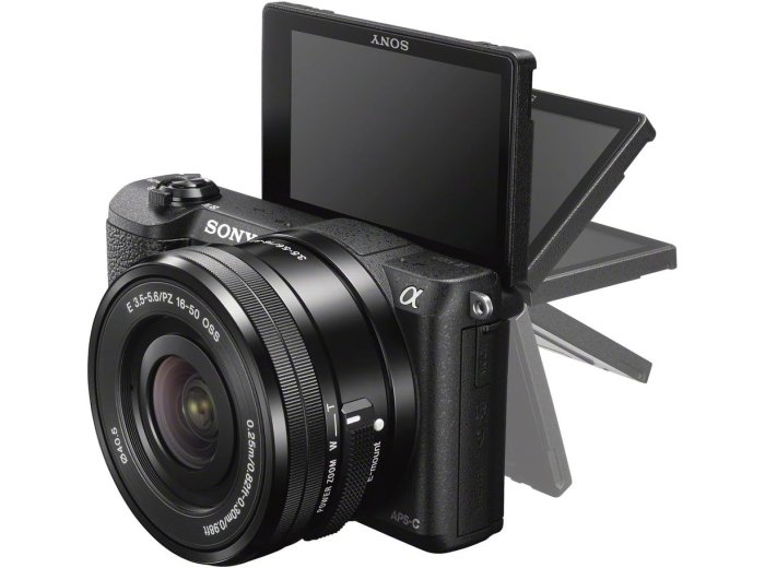 ony a5100 16-50mm Interchangeable Lens Camera with 3-Inch Flip Up LCD (Black)