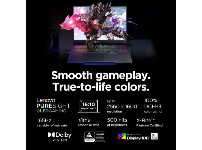 Lenovo Legion 5i – Gaming Laptop - Intel® Core™ i7-14700HX - 15" 2.5K WQXGA PureSight OLED Display–165Hz Refresh Rate–NVIDIA® GeForce RTX™ 5070 – 16 GB Memory – 1 TB Storage – 3 Months of PC GamePass